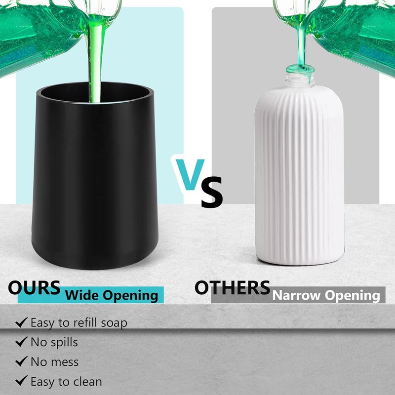 Phneems Automatic Soap Dispenser Foaming Touchless: 9oz Plastic Black Modern Rechargeable Electric Auto Foam Soap Dispenser - Bathroom Kitchen Hand Dish Lotion - Image 3